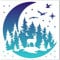 GORGECRAFT 11.8x11.8 Noël Réutilisable Évider Elk Pochoirs Grand Arbre de Noël Lune Oiseaux Étoiles Forêt Art Modèles Cerf Bois Pochoir Modèle pour Peinture Sur Bois Artisanat Plancher Meubles Sac