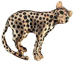 Leopard Emaille Brosche Pin Tier Brosche Kristalle Wildtier Corsage Anstecknadel Herren Anzug Zubehör Damen Kleidung Corsage Tasche Abzeichen, Emaille
