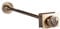 Carron Luxury Thistle Radiator Wall Stay 200mm (Antique Brass)