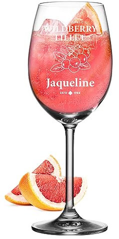 polar-effekt Leonardo Weinglas für Lillet 460 ml mit Gravur - personalisiertes Cocktailglas Frauen - für Sarti Spritz, Aperol und Wein - spülmaschinenfestes Trinkglas