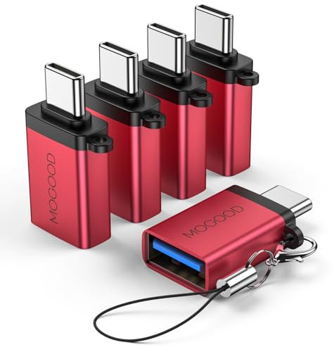 MOGOOD USB C to USB Adapter Thunderbolt 3.0 OTG Adapter Type C Plug to USB 3.0 Female Adapter Type C Thunderbolt 4 OTG Converter for Apple MacBook Pro,Samsung Galaxy S22 S23