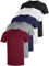 UEEKO Lot De 3 Ou 5 T Shirts à Col Rond en Coton Coupe Basique Tailles 3XL 4XL S M L XXL Couleur Unie pour Homme Travail RéGulier éTé Manches Courtes Col Rond Rouge/Bleu/Noir/Blanc/Gris XXL