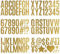 Yesallwas 6 Sheets 2.5 Inch Gold Alphabet Letter Stickers Self Adhesive Vinyl Large Number Stickers Name Stickers Waterproof Sticky Letters for Scrapbooking Craft Signs Window Mailboxes Wall Decor