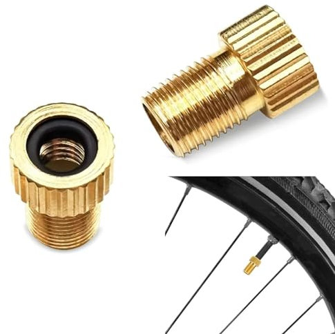 BANDIDOS Pack of 2 Presta to Schrader Valve Adapter - Standard Bike Bicycle Pump or Air Compressor Adaptor Converter
