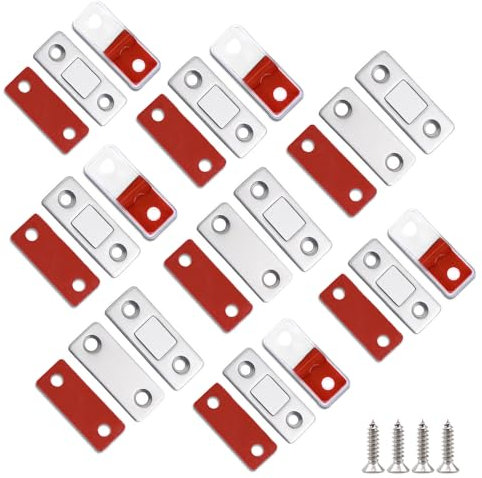 8 Pack Magnetic Door Catch, Lockimo Door Magnets for Cupboard Cabinet Magnet, Drawer Magnets Closure, Ultra Thin Self Adhesive Door Magnetic Furniture Closer