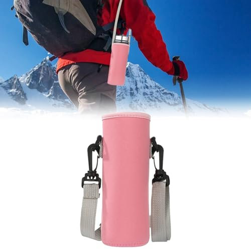KARELLS Sac Isotherme pour Bouteilles, Sac Bouteille d’Eau Portable, 1100ml Sac à Bandoulière pour Bouteille D'eau, Sac Isotherme pour Bouteille D'eau, pour Poches de Sac à Dos de Randonnée, Rose