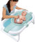 ALLOMN Red de baño antideslizante para bebé con cojín de esponja ajustable, suave al tacto con 5 esquinas de apoyo de seguridad para 0 a 24 meses (verde)