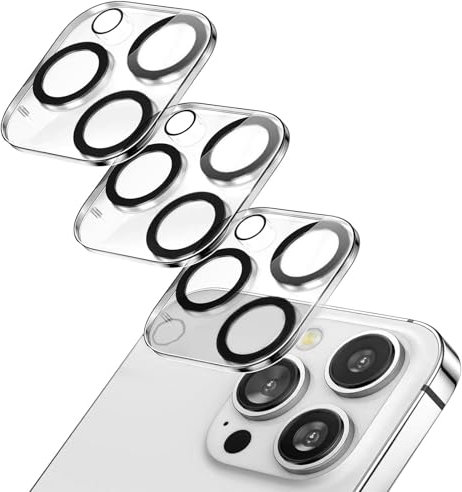 LUXOPALOPI Camera Lens Protector for iPhone 15 Pro 6.1-Inch and iPhone 15 Pro Max 6.7-Inch, 9H Tempered Glass, Anti-Scratch, Not Affect Night Shooting, No-Bubble HD Clarity(3 Pack)