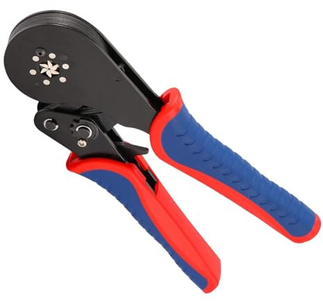 IUSOT Crimpzange Aderendhülsen, Sechskant Aderendhülsenzange 0.08-16mm² Sechskant-Aderendhülsenzange für AWG 30-5 Krimperzange, Crimpzange Knipex, Presszange 16-6 für Kabelendhülsen Crimpwerkzeug