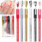 6-Piece Nail Art Pen Set for Gel Varnish and Polish, Graffiti Design with Variety of Colors, Ideal Nail Art Kit