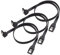 DAJING 3-Packs 90° Right Angle SATA III 6.0Gbps Cables - 45cm, Black | High-Speed Data & Power, Compatible with SSD, HDD, Optical Drives, and More | Ideal for Gaming & RAID Configurations