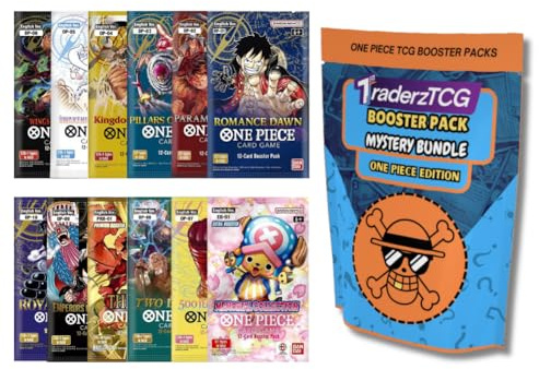 TraderzTCG One Piece TCG English Booster Pack Bundle - (4 Pack Englisch) - Perfekt für One Piece Kartenspiel-Fans, Anime-Sammler und TCG-Enthusiasten