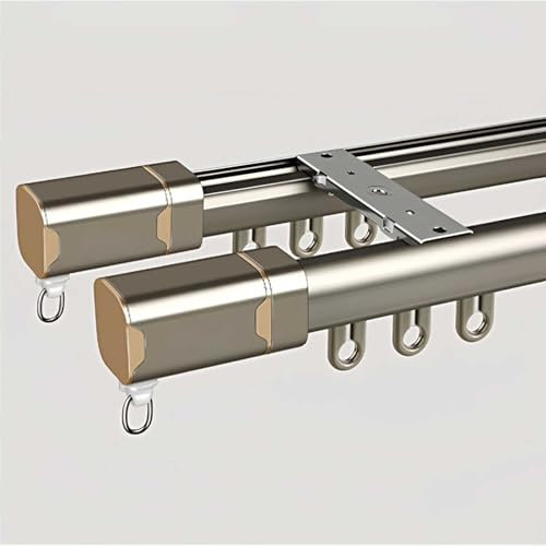 Tenda a doppia zanzariera con venature del legno, resistente, montaggio a parete, per soggiorno, camera da letto, beige, 4,3 m