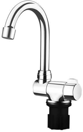 JOJIDE Wohnwan-Klapphahn, 360 drehbar, Spültischarmatur, Küche, Badezimmer, Wohnmobil, Marine, Kalt- und Warmwasserhahn, Boot, Wohnmobil, Camper-Zubehör(Cold and Hot Faucet)
