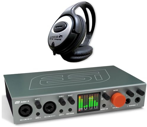 ESI Amber i4 4x4-Kanal USB Audio-Interface mit keepdrum Kopfhörer