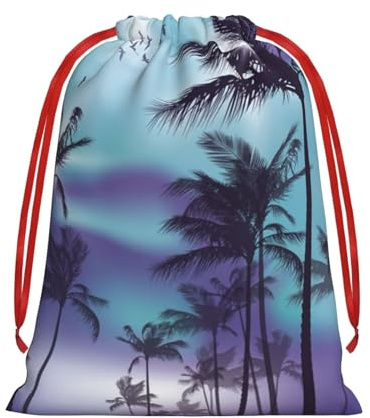 GSGCSBYMLG Palm Trees printed Drawstring Gift Bag Candy Bag Party Gift Bag