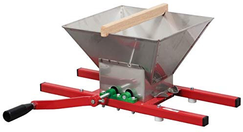 AlcoFermBrew Obstzerkleinerer – Manuelle Edelstahl-Obstmühle 7L für Harte & weiche Früchte | Apfel-, Birnen- & Trauben-Zerkleinerer für Saft, Most & Weinherstellung