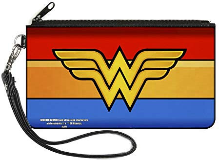 Buckle-Down Damen Zip Wallet Wonder Woman Small Geldbrse, Mehrfarbig, 17 cm x 9 cm