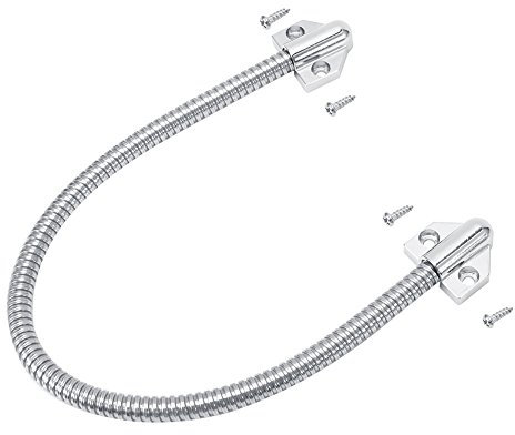 16 Inch Alloy Door Cord Loop with Triangle Ends for Exposed Mortise Mounting Protect Wire Cable