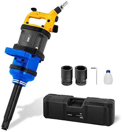 MSW Druckluftschlagschrauber Schlagschrauber MSW-ATW3800-36 (Drehmoment: 3.800 Nm, Drehzahl: 2.300 U/min, Arbeitsdruck: 6,3 bar, 3 Leistungsstufen pro Drehrichtung, für LKW, Bus, Traktor)
