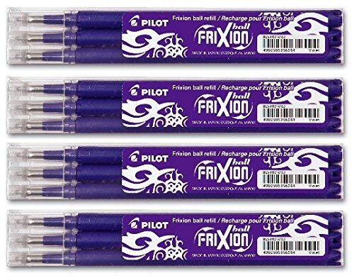 Pilot FriXion Ball Tintenroller 0,7 Ersatzminen Nachfüllminen (12er Set, Violett)