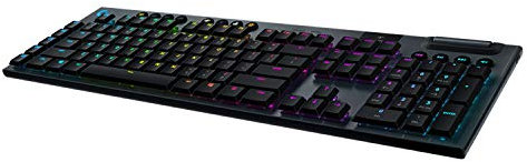 Logitech G915 LIGHTSPEED Clavier Gamer sans Fil Mécanique, Switch ultra-plat GL Tactile, RGB LIGHTSYNC, Design élégant et mince, 30+ heures de jeu, 2,4 GHz/Bluetooth, Français AZERTY - Noir