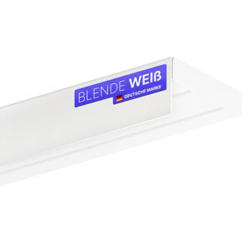 Bestlivings Blende für Gardinenschiene Weiß 6m Kunststoffblende | Robust & flexibel, 5cm hoch, kürzbar, einfach aufschieben und fixieren, passend für alle Bestlivings Innenlaufschienen
