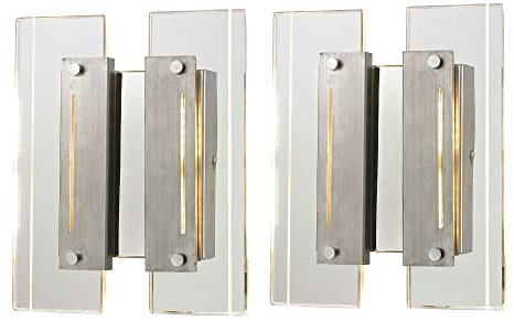 etc-shop 2er Set LED Wand Leuchten Chrom Strahler Wohn Zimmer Beleuchtung Design Lampen