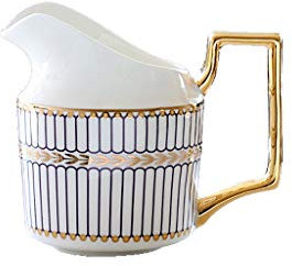 QXJTX Trempant saucière Creamer en céramique avec poignée de café au Lait Creamer pichet Pichet Pichet Sauce for la Cuisine Pull Coupe avec Motif Soja Ketchup, Sauce, Assaisonnement (Color : B)