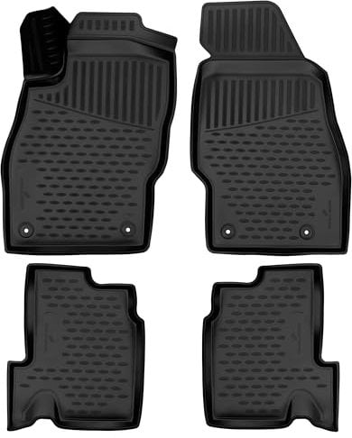 Walser XTR Gummi Fussmatten Auto für Opel Adam (M13) 2012-2019, 100% passgenaue Auto Fußmatten, robuste Universal Fußmatte Auto, Gummimatten Auto, Auto Fussmatten Gummi, Auto Gummimatten