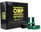 OMP Set 20 Tornillos de Rueda con Metrica M14X1.5 Llave de 17 o 19 Largo Roscado de 27MM Color Verde y Material DIN 10.9