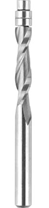 SpeTool UP Cut Spiral Flush Trim Router Bit, 1/4 Zoll Schaft 1-1/8 Zoll Schnittlänge extra lang 7,6 cm OVL, Hartmetall CNC Fräser Bit zum Trimmen