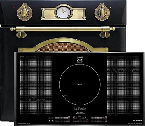 Kaiser Gas Herd Set EH 6355 Em+KCT 97 La Perle, Elektro Backofenset, Autark, 79L, Einbau Backofen, 8 Funktionen + Free Zone, Einbau Induktions Kochfeld 90 cm, Autark, Barbecue, Teppan Yaki