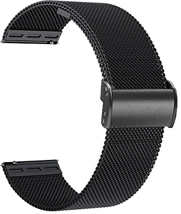 Microwear Uhrenarmband,Smartwatch Armband,16mm 18mm 20mm 22mm Ersatz Edelstahl Metallgitterarmband,Schnellverschluss Armband,Passen Sie die Länge automatisch an,Herren Damen Smart Armband