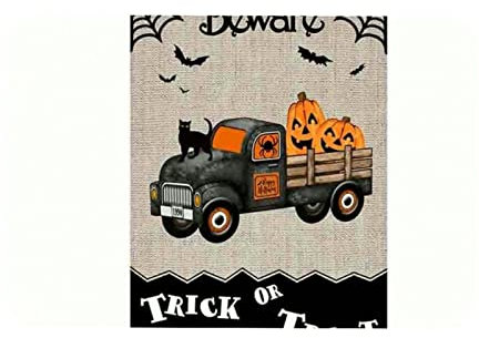 Eslifey Fußmatte für den Innenbereich, Willkommens-Fußmatte, Halloween, Süßes oder Leckerli, LKW, Zuhause, dekorativer Eingangsbereich, Garten/Küche/Schlafzimmer, rutschfest, Gummi, 40,6 x 61 cm