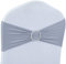 Babenest Spandex-Stuhlschärpen, Schleifen, Premium-Stretch-Stuhlhussenband mit Schnallenschieber, universal, elastische Stuhlbänder für Hochzeit, Party, Zeremonie, Empfang, Bankett, Dekoration (Grau,