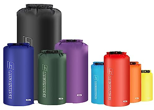 Sanmum Ultra-Light Wasserdicht Trockenbeutel Set Wasserfeste Tasche Packsacks für Reisen, Outdoor und Camping (5L Blau)