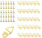 30pcs Triangle Rings Picture Hanging Holder Canvas Hook Wall Bracket, D Rings Photo Frame Hanger with Screws for Picture Hanging Photo Painting Decor