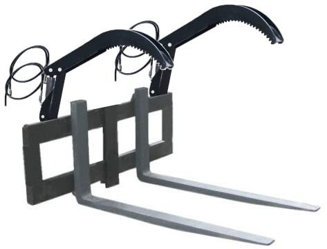 Gabelträger 120 cm FEM2 Euro + 2x Stammgreifer hydraulisch + Gabelzinken 120 cm