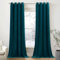PONY DANCE Samtvorhang 2er Set 300g/m² Schwere und Blickdichte Gardinen Samt Ösen Verdunklungsgardine H 240 x B 132 cm Wohnzimmer Vorhänge Wärmeisolierend Velvet Blackout Curtains, Pfauenblau