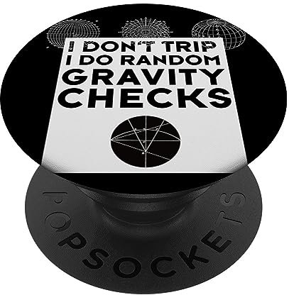statement gravity check humour illusion nerd math geek scien PopSockets mit austauschbarem PopGrip
