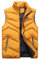Generisch Weste Herren Outdoor, Warme Mit Reißverschluss Taschen Lederweste Kapuze Outdoor Steppweste Jacke Sommer Ellese Westenwinter Jagd-Freizeit Vest Fahrrad Daunen Gilet (L, Yellow)