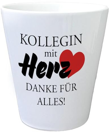 speecheese Kollegin mit Herz Danke für Alles Blumentopf EIN schöner Blickfang für die Fensterbank Blumentopf Motiv Dankeschön Kollegen Übertopf Abschiedsgeschenk Büro Frauen Abschied