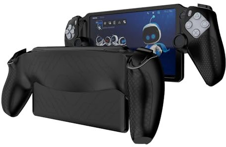 Chushane Soft Silicone Protective Case for Sony PlayStation Portal 8 2023 Handheld Game Console Full Body Slim Protector Sleeve Drop-Proof Skin Cover with Anti-Collision,Non-Slip,Shockproof (Black)