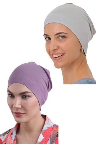 Deresina Headwear Schlafmütze Lila Himmelblau, Einheitsgröße