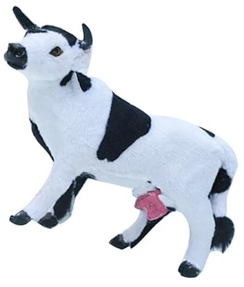 TOYANDONA Estatua Vaca lechera Juguete Vaca lechera Realista Decoraciones Comedor decoración Escritorio Home Decor Juguetes Modelo Vaca simulada Adorno Vaca lechera