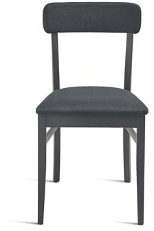 Mondo Viro Stuhl aus Stoff Lipsia mit Holzrahmen 46 x 45 cm 82 h (4, Graphit/Anthrazit)
