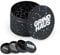 GrindHaus MK1-4 Part Rubberised Metal Herb Grinder for Spices with Pollen Scraper and Micron Screen 63mm (Black)