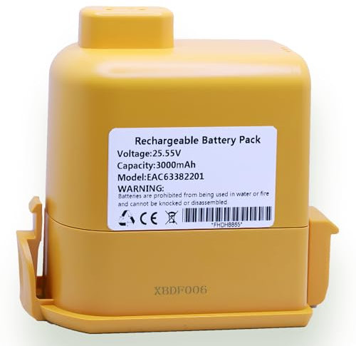 Abatinvo 25,2 V 3000 mAh Akku kompatibel mit LG Cord Zero A9 A927KGMS A927KVMS A908VMR A9S A9M A9 MAX A9 Plus A9K-CORE A9K MAX A9T-Ultra A9K-PRO A9MULTI A916 A902RM A905M A906 SM Staubsauger