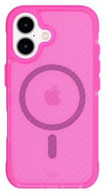 Tech21 EvoArmor for iPhone 16 Compatible with MagSafe - Impact Protection Case 21x Military Standard Tested in Pink